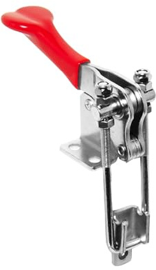 POWERTEC Toggle Clamp, 1000 lbs Holding Capacity, 334 Adjustable 90 Degree Vertical U Bolt Latch w/ Antislip Hand Grip for Woodworking Jigs & Fixtures, Smoker, Tire Carrier, Tool Box, Cabinet (20309)