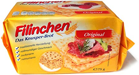 5er Pack Filinchen Das Knusper-Brot Original (5 x 75 g) zuckerarm und natriumarm
