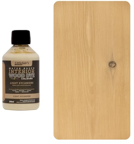 Littlefair's Holzbeize auf Wasserbasis - (Leichter Bergahorn) - ungiftig, umweltfreundlich und schnell trocknend - Einfach aufzutragende, konzentrierte Formel für alle Holzarten - 250ml