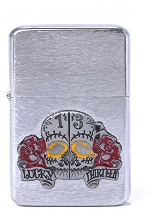 Z-PLUS Allume-gaz Cool étoile Tête de Mort Lucky 13 Chrome