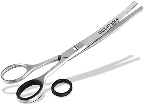 Exklusive Fellschere Pfotenschere Gebogen Haarschere Hundehaar-Schere 14 cm