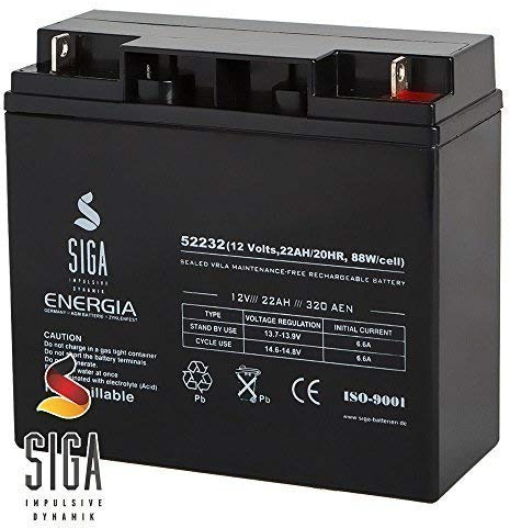 Akku 22Ah 12V AGM Blei Gel Batterie Motorrad mit ABS Hochstrom Booster Rasentraktor Jetski 18Ah 19Ah 20Ah