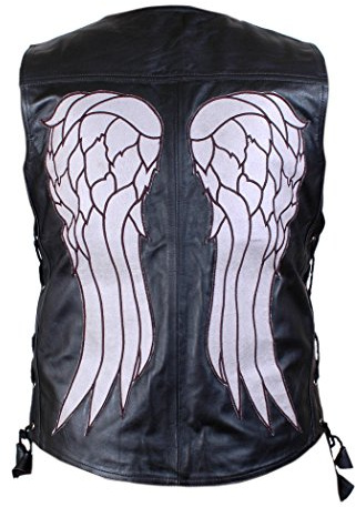 Feather Skin Walking Dead Angel Wings Daryl Dixon Costume Stylish Leather Vest