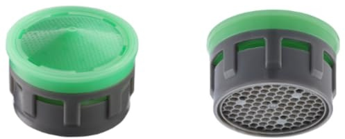 Schläfer 1802212 | Strahlregler Inneneinsatz wassersparend kompatibel mit Neoperl Honeycomb, Universal Wasserhahn-Luftsprudler M22x1,M24x1 7lit/min, Filterkartusche mit Dichtungen m22/m24-2stk