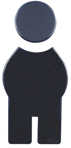 WC-Beschilderung Mann | Nylon | schwarz | Höhe: 150 mm | selbstklebend | 1 Stück