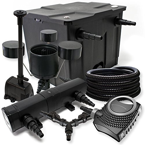 Filterset 12 000 l damm 36 W dammklärare NEO8000 70 W pump 25 m slang skimmer CSP250 fontän