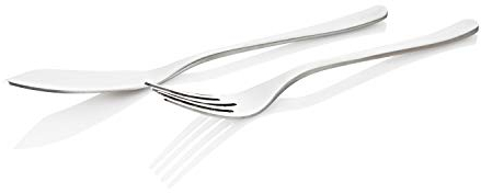 Kerafactum Fisch Besteck sehr Elegantes Fischbesteck bestehend aus Fischgabel und Fischmesser Messer und Gabel für Fischgerichte aus hochwertigem Edelstahl als Set Fish cuttlery