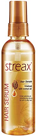 Streax Hair Serum Enriched with Walnut Oil Gives Frizz-free Satin Smooth Hair 100ml (3.5 Oz)