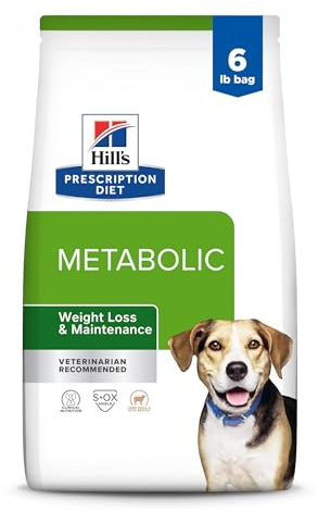 Hill's Prescription Diet Metabolic Weight Management Lamb Meal & Rice Formula Dry Dog Food, Veterinary Diet, 6 lb. Bag