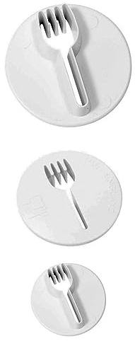 PME HS662 Lot de 3 Emporte Pièces Chèvrefeuille, Plastique, Blanc, 5 x 5 x 5 cmHS662