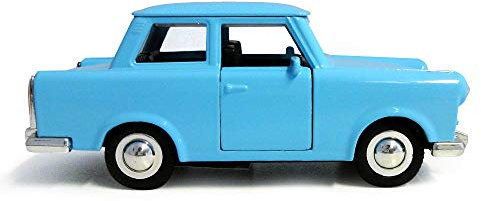 Badusan Trabant 601 Modellauto mit Rückzugmotor Modellauto Limousine ca. 12 cm (Blau)
