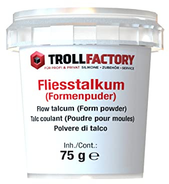 TFC Formen Talkum Puder 75g – Spezielle Konservierung für PU-, Latex- & Silikonformen | Fördert Fliessvermögen von Zinn | Mit natürlichen Bärlappsporen