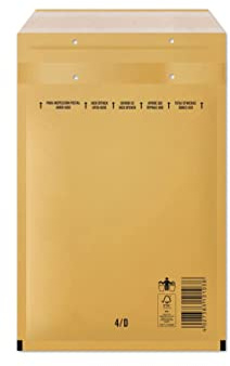100 Stück Luftpolstertaschen Größe: D4, braun, Außenmaß in mm: 200x275, Innenmaß in mm: 175x265,dimapax