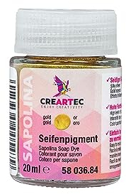 Artidee CREARTEC Seifenfarbenpigmente - in edler metallischer Optik - zum Herstellen von individuellen Seifenkreationen - 20ml - Made in Germany (Gold)