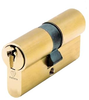 Vachette V5 - Cylindre de Serrure 30x40 mm Laiton, 5 Goupilles, Cylindre de sûreté - Porte d'entrée, Portes extérieures, Porte de service, Portes intérieures, 3 Clés