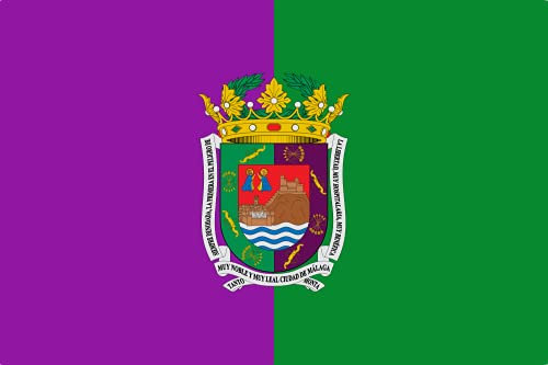 magFlags Bandera Large Málaga Andalucía, España Artículo 4º | bandera horizontal | 1.35m² | 90x150cm