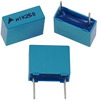 20x Epcos MKT Folien Kondensator | 0,1µF 250V DC I 2-Pin Anschluss I 2-Pin I 0,1uF, 100nF I Kondensator für Frequenzweichen von Lautsprechern oder zur Entstörung von elektrischen Geräten