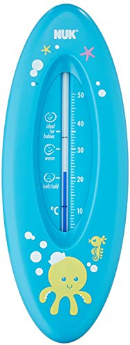 NUK Badethermometer für sicheres Baden | natürliche Messflüssigkeit aus Rapsöl | Made in Germany | Türkis