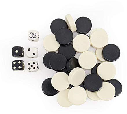 Sondergut Backgammon Gioco da tavolo Mocca – Da rotolare in 100% pelle (Parti Di Ricambio)