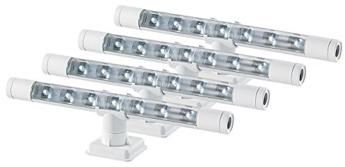 Lunartec Unterbauleuchte Batterie: Flexible warmweiße 4in1-LED-Unterbauleuchte, weiß, 4er-Set (batteriebetrieben, ohne Strom)