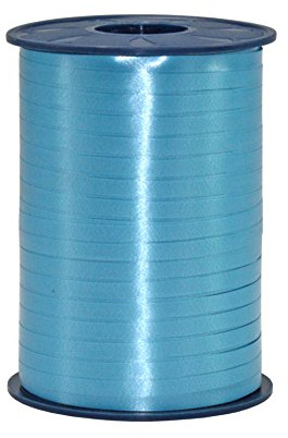 C.E. Pattberg AMERICA Gåvolocktband akvamarin (blå), 546 meter ballongband för presentförpackning, 0,5 cm bredd, tillbehör för dekoration och hantverk, dekorationsband för presenter