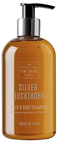 Scottish Fine Soaps, shampoo per capelli e corpo con olivello d’argento.