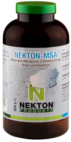 NEKTON-MSA | Mycket effektivt mineralpreparat för prydnadsfåglar, reptiler och amfibier | (850 g)