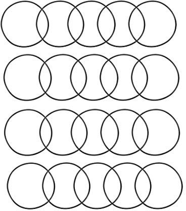 sourcing map 20St Metrische Nitrilkautschuk O-Ringe Dichtung 53mm AD | 50mm ID, 1, 5mm Breite