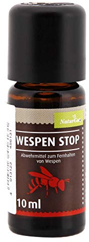 NaturGut Wespen - Stop Öl Konzentrat (10ml) | Effektive Wespenabwehr für Terrasse, Balkon & Garten | Vertreibt Wespen mit der Kraft von Nelken-Zitronenöl | Hält Wespen von Esstisch-Kaffeetafel fern