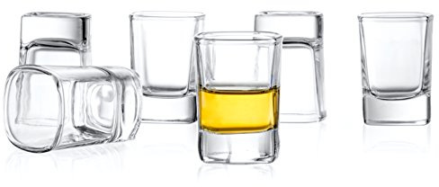 JoyJolt 6-Pack Heavy Base Shot Glass Set, 2-Ounce Shot Glasses