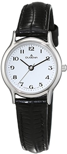 Dugena Damen-Armbanduhr Vintage - Traditional Classic Analog Quarz Leder 4460536