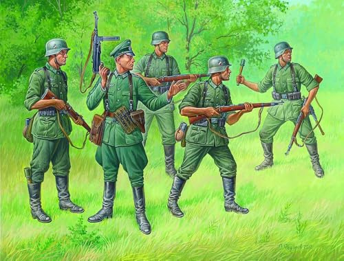 Zvezda – Z6178 – Modellbau – Figur – Deutsche Infanterie 1939 – 43, Erdtöne, Olivgrün, Grau