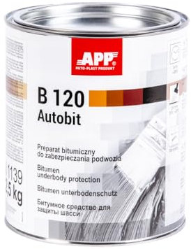 APP B120 Protection bitumeuse pour Bas de Caisse Liquide | Protection carrosserie Voiture aux propriétés antirouille, Anti gravillon et insonorisantes | Goudron Liquide Anti gravillon Noir | 1,3 Kg