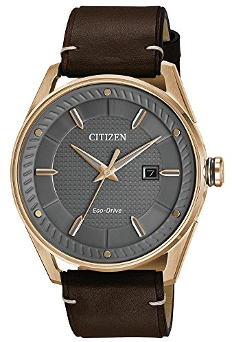 Citizen Orologio da uomo sportivo casual a 3 lancette Eco-Drive, data, quadrante con motivo
