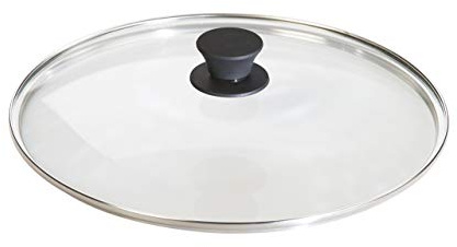 Lodge Round Tempered Glass Lid - Versatile Glass Lid for 12 Inch Skillets, Pans, and Dutch Ovens - Dishwasher Safe and Oven Safe up to 400° - 12 Inch
