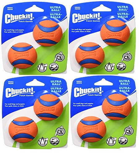 Chuckit! Hund Spielzeug zum Holen Ultra Ball Gummierter passt Launcher KLEIN 8 Bälle
