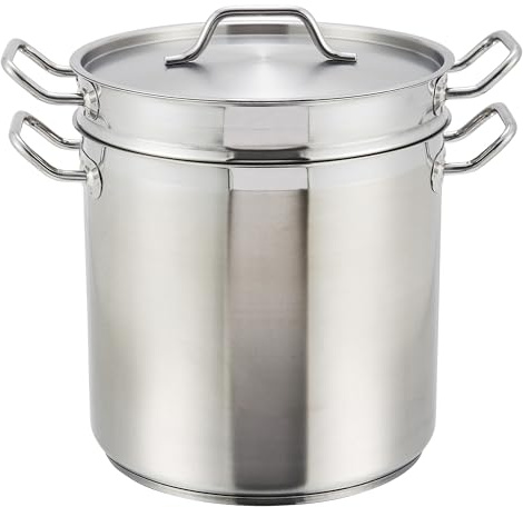 Winco 8qt S/S Double Boiler w/Cover