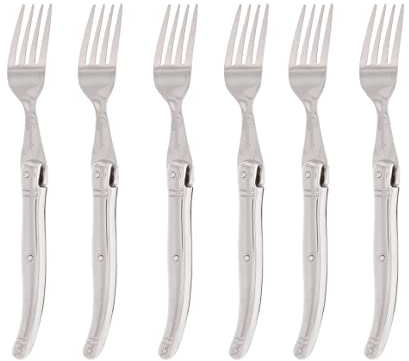 Pradel Excellence - PCOX005062 - Set de 6 Fourchettes de Table Laguiole Les Argentés - Acier Inoxydable - Compatibles Lave-Vaisselle - Style Élégant et Robuste - 25 x 18 x 3 cm