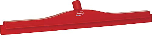 Vikan 77144 Squeegee,Ultra Hygiene,Dbl Blade,24,PP/RB,RD, Red