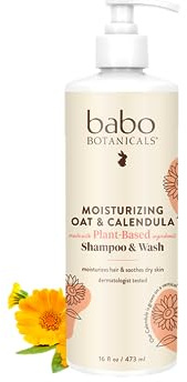 Babo Botanicals Moisturizing Shampoo And Wash Oatmilk Calendula, 16 Ounce