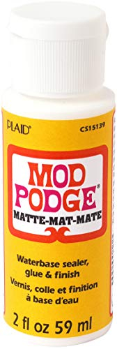 Mod Podge Gloss Water Base sigillante/Colla e Finitura, Bianco, 56,7 Gram, Materiale Sintetico, White, 3.4 x 3.4 x 10 cm