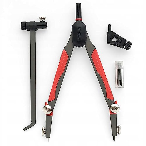 rOtring Compact Zirkel-Set | Kreise mit bis zu 520 mm Durchmesser | 4-teilig