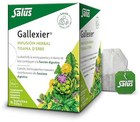 Salus - Gallexier - 15 Sobres - Elaborado con una Selecta Mezcla de 9 Plantas Medicinales - Contribuye al Buen Funcionamiento del Sistema Digestivo - Ayuda a Realizar una Correcta Digestión