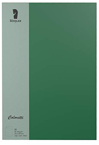 Rössler 220726571 - Coloretti Briefpapier, 165g/m², DIN A4, forest, 10 Blatt