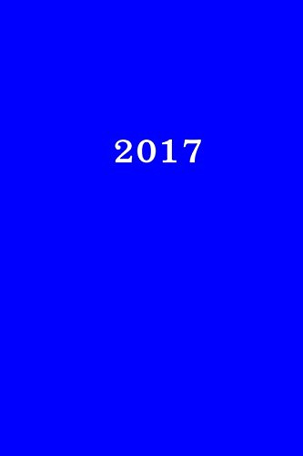 2017: Kalender/Terminplaner: 1 Woche auf 2 Seiten, Format ca. A5, Cover blau