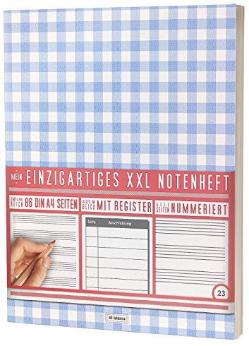 Mein Notenheft / 86 Seiten, 44 Blätter, 12 Systeme / Mit Register und Seitenzahlen / PR301 „Picknick“ / DIN A4 Softcover
