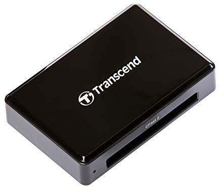 Transcend RDF2 Lettore di schede USB 3.1 Gen 1, Ideale per Video ad Alta Risoluzione, Trasferimento di Immagini Raw e Post-Produzione, Nero - TS-RDF2