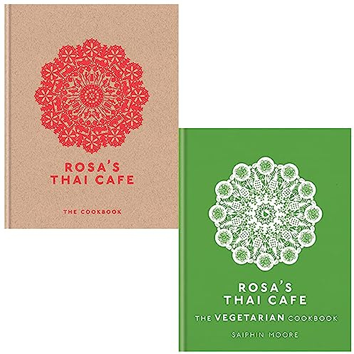 Rosa's Thai Cafe Collection 2 Books Set By Saiphin Moore (The Cookbook & The Vegetarian Cookbook)