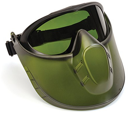 Pyramex EGG504TSHIELDIR3 Tinted Face Shield with IR3 H2X Anti-Fog Goggles Capstone Green