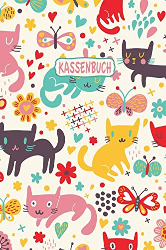 Kassenbuch: Einnahmen - Ausgaben Buchführung für Kleingewerbe und Selbstständige | ca. A5 im Katzen-Design